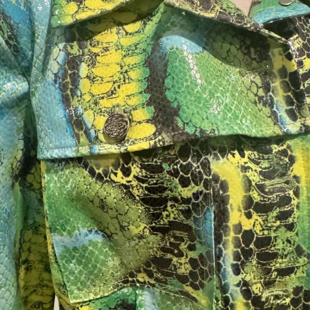 Nwt‎ Renfrew Sz M Multi Color Sheen Poly Spandex Lt Weight Jacket - Picture 3 of 11